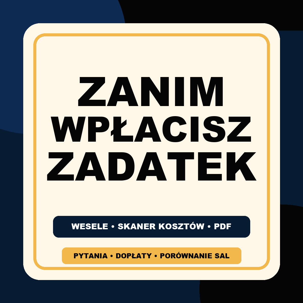Okładka materiału do porównania sal weselnych